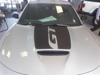 front of silver 2026 Dodge Charger Hood Graphics CHARGER 15 HOOD 2015-2027