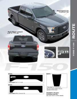 flyer for ROUTE HOOD | Ford F150 Hood Decal 2015 2016 2017 2018 2019 2020