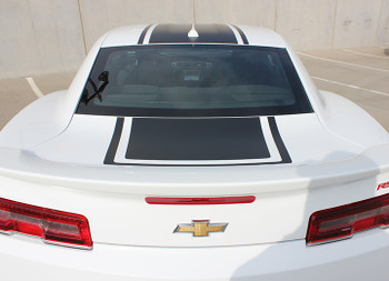 rear of 2015 Chevy Camaro Wide Center Decals Graphics BEE 3 2014-2015