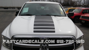 hood of white 2018 Dodge Ram Power Graphics POWER TRUCK 2009-2017 2018 (2019-2021 Classic)