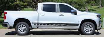 side of silver 2019 Chevy Silverado Decals SILVERADO ROCKER 2 2019-2025