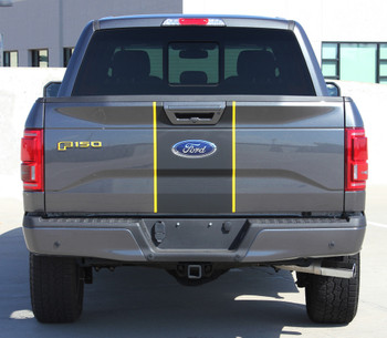 rear of Ford F150 Center Vinyl Wrap Decals BORDERLINE 2015-2018 2019 2020 rear of Ford F150 Center Vinyl Wrap Decals BORDERLINE 2015-2018 2019 2020