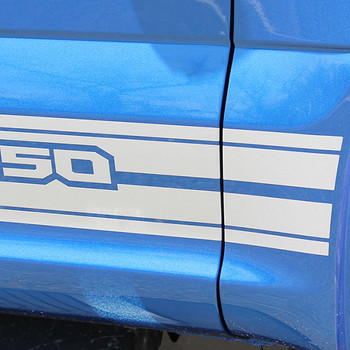 close up of Ford F150 Rocker Side Stripes Decals 15 150 ROCKER 2 2015-2020 close up of Ford F150 Rocker Side Stripes Decals 15 150 ROCKER 2 2015-2020