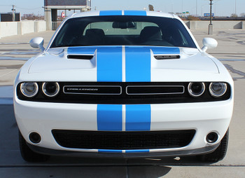 front of 2016 Dodge Challenger Graphics Package WINGED RALLY 2015-2020