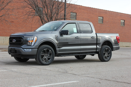 profile of 2024 Ford F150 Truck Side Stripes SWAY XL SIDE KIT 2021-2025