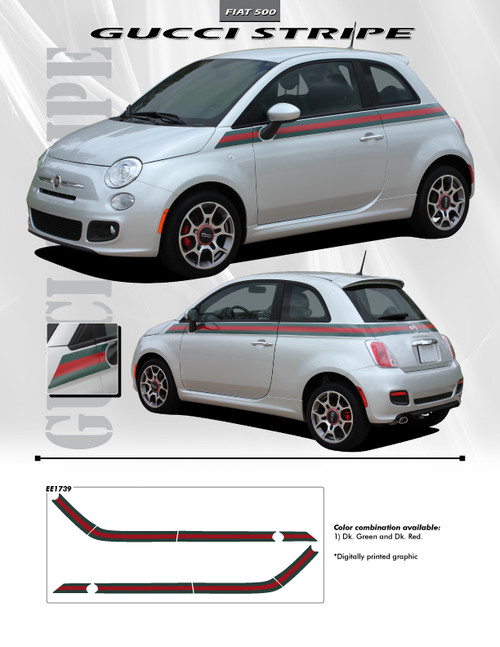 Fiat 500 GUCCI STRIPES 2012 2013 2014 2015 2016 2017 2018  2019 2020