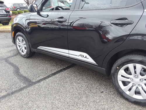 side of black 2021 Kia Soul Rocker Stripes SOULED ROCKER 2020-2024 2025