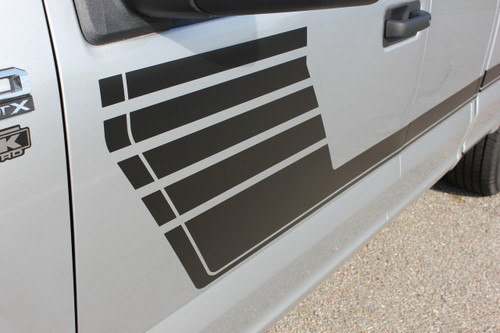 close up ofVinyl Graphics for Ford F150 SPEEDWAY SIDE KIT 2015-2019 2020