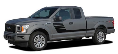 side of 2018 Ford F150 Side Stripes LEAD FOOT 2015-2018 2019 2020