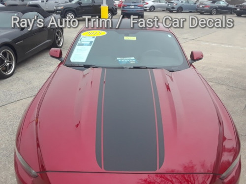 front of red 2017 Ford Mustang Middle Stripes MEDIAN 2015 2016 2017