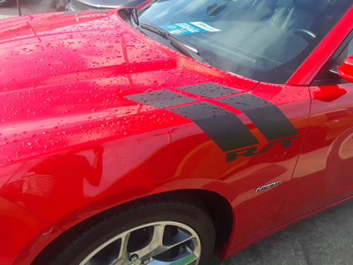 red 2017 Dodge Charger Hash Stripes DOUBLE BAR 2011-2024