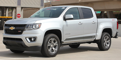side of 2022 GMC Canyon Rocker Decal Stripes RAMPART 2015-2022