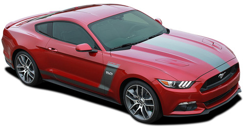 Hood and Side Stripes for Ford Mustang STELLAR 2015 2016 2017