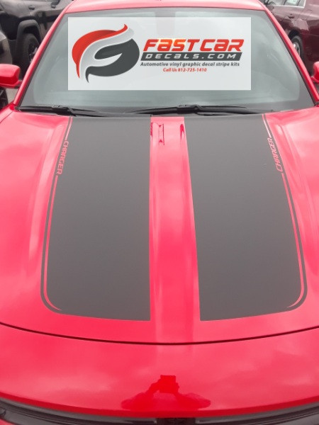 Dodge Charger Hood Decals RECHARGE 15 HOOD 2015-2024