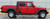 side of red OMEGA SIDES : Jeep Gladiator Side Door Star Decals Stripe 2020-2024