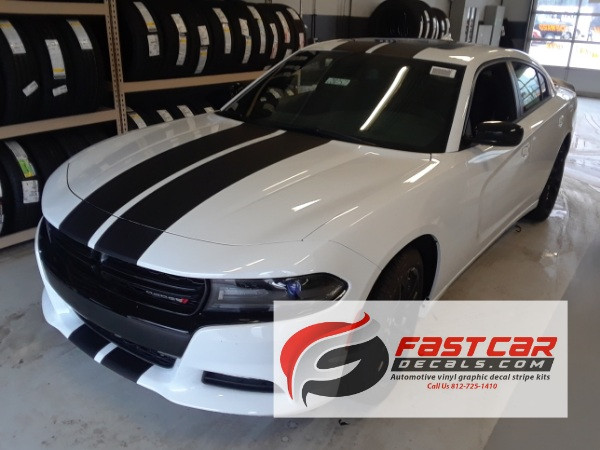 front angle of Dodge Charger SRT 392 Stripes N CHARGE RALLY 2015-2024