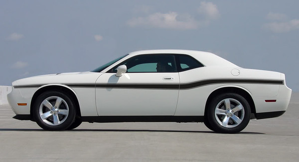 side of white BELTLINE | Dodge Challenger Body Stripes 2008-2024