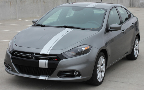 front of Dodge Dart Euro Stripes DARTING E RALLY 2013 2014 2015 2016