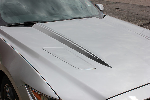1. Faded Hood Stripes for Mustangs HOOD SPEARS 2015-2017