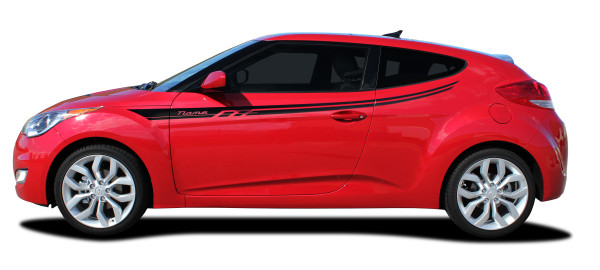 side of 2015 Hyundai Veloster Side Door Stripes RUSH 2011-2017 2018