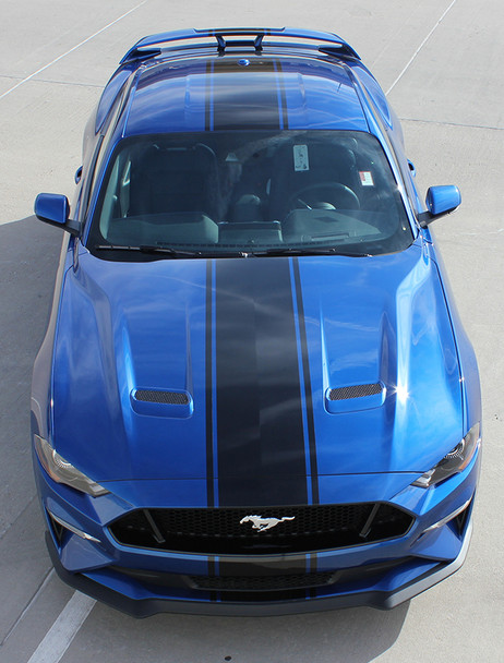 front high view of 2018 Ford Mustang Graphics Package HYPER RALLY 2018 2019