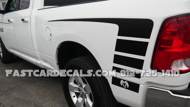 side of white 2018 Dodge Ram Power Graphics POWER TRUCK 2009-2017 2018 (2019-2021 Classic)