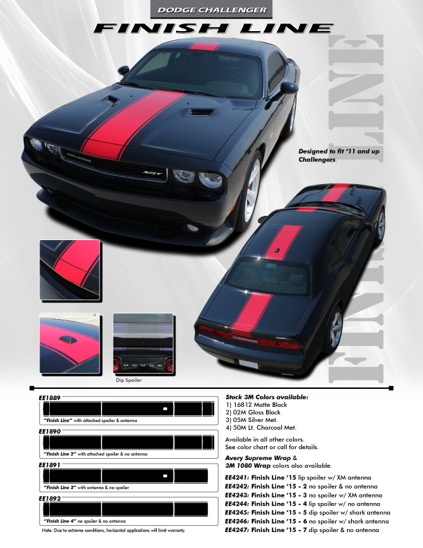 Dodge Challenger Body Graphics FINISH LINE 2008-2021