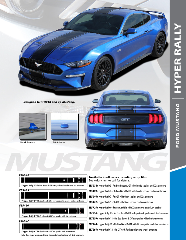 2018 Ford Mustang Graphics Package HYPER RALLY 2018-2021