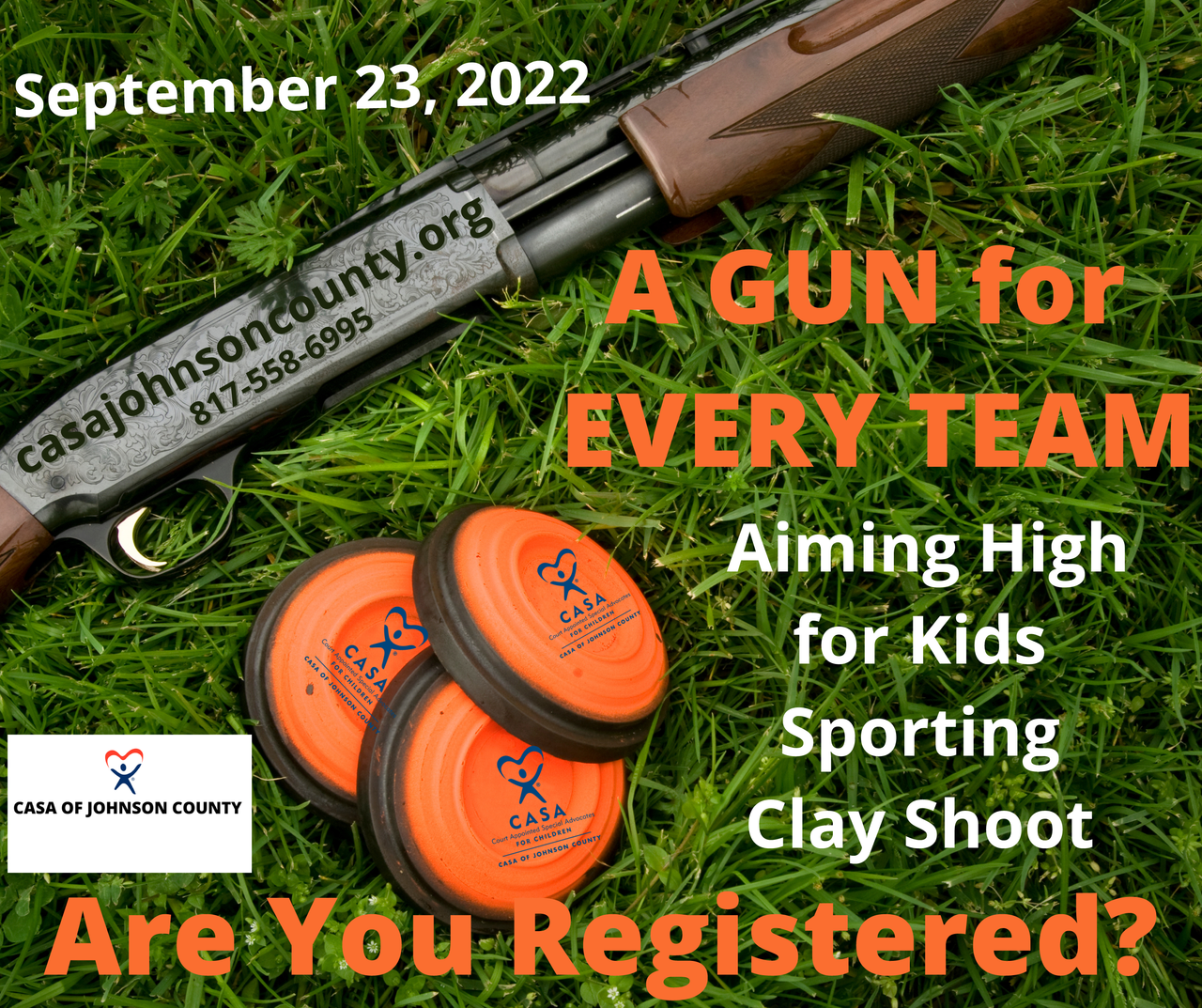 CASA of Johnson County " Aiming High For Kids " Clay Tournament - September 23, 2022