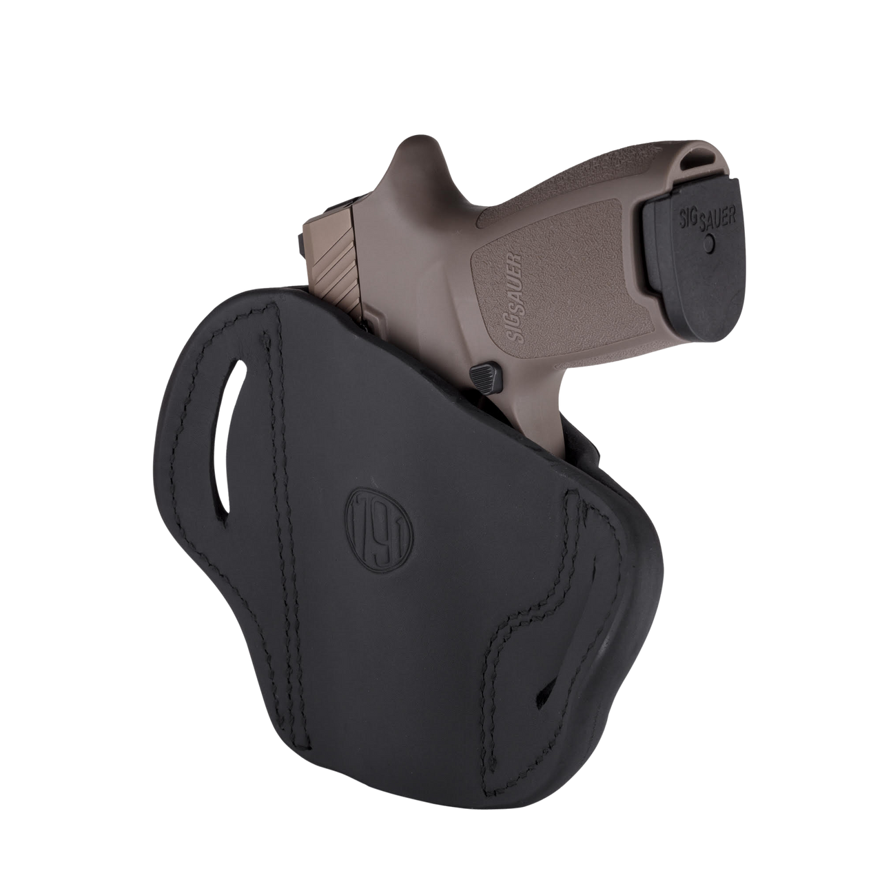 1791 Gunleather ORBH24SSBLR BH2.4S Optic Ready OWB Size 2.4S Stealth Black Leather Belt Slide Fits FN 509/HK VP9SK Right Hand