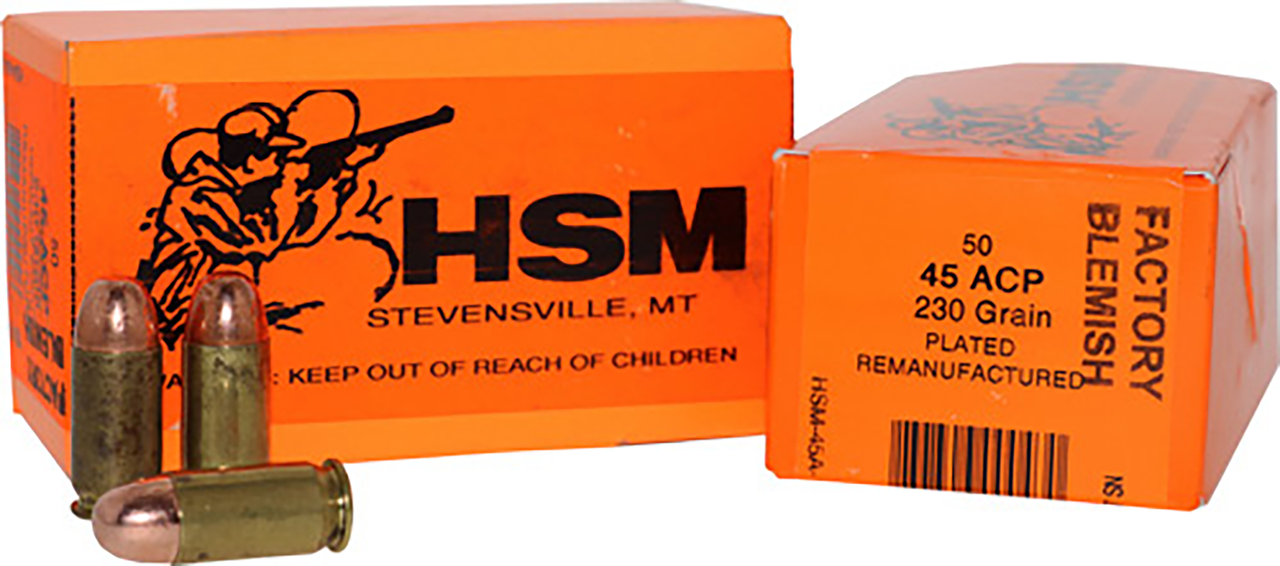 Hsm Training, Hsm 45a12r       45acp   230 Fmj Remanuf     50/20