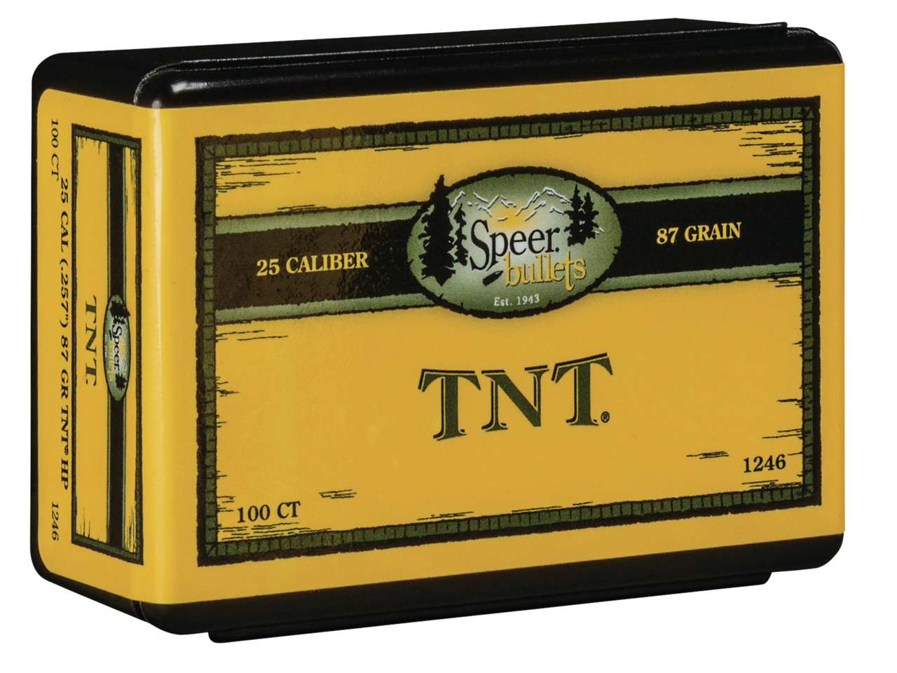 Speer Ammo Tnt, Speer 1246      Bull .257  87 Tnthp            100 Speer Ammo Tnt, Speer 1246      Bull .257  87 Tnthp            100