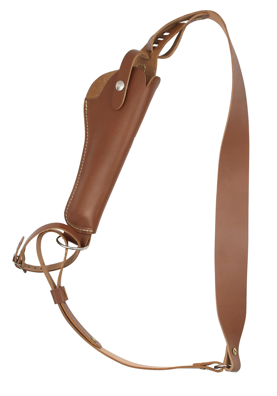 Hunter Company 068-300-4 Sportsman Bandolero Shoulder Size 4 Chestnut Tan Leather Harness Fits DA Revolver Fits 5-6.50" Barrel Right Hand
