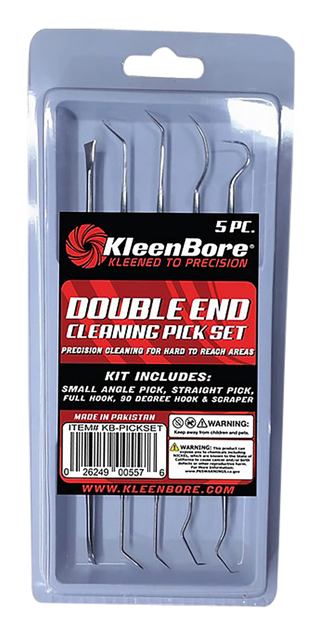 Kleen-bore Stainless Steel Double Ended Gun, Kln Kb-pickset  Ss Dbl Ended Gn Pick Set