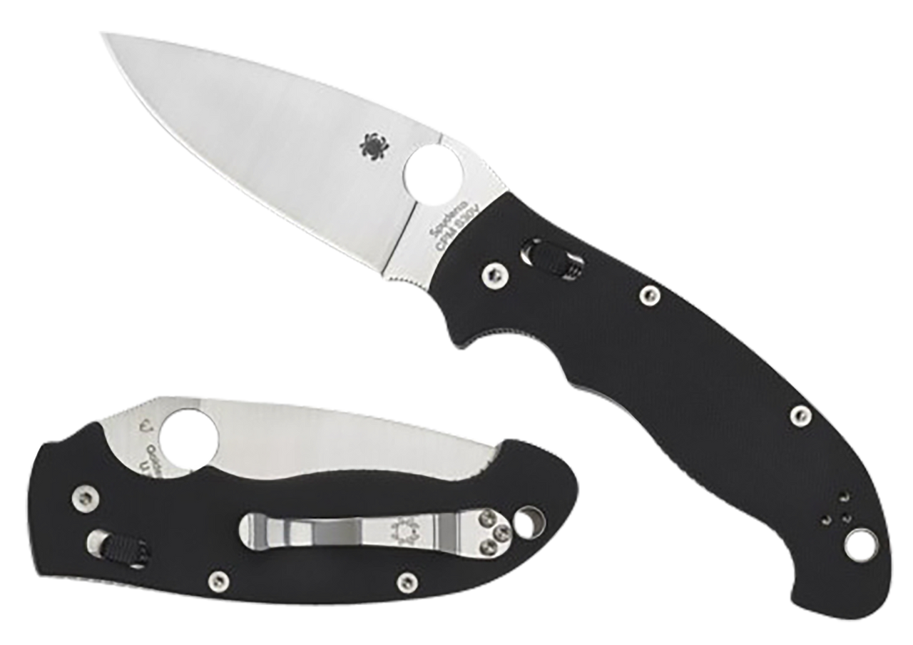 Spyderco C95GP2 Manix 2 XL 3.85" Folding Plain Satin CPM S30V SS Blade/Black Textured G10 Handle Includes Pocket Clip
