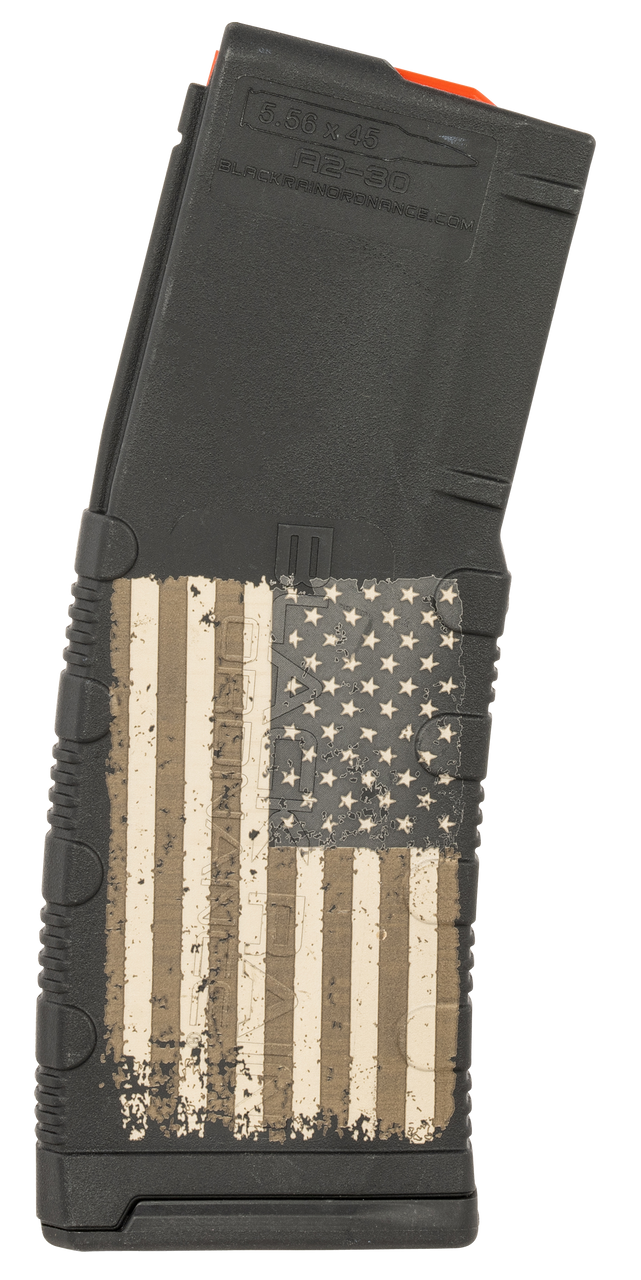 Black Rain Ordnance MAG30AMFLAG Magazine 30rd 223 Rem 5.56x45mm NATO For AR-15/M16/M4 Black Polymer Black Rain Ordnance MAG30AMFLAG Magazine 30rd 223 Rem 5.56x45mm NATO For AR-15/M16/M4 Black Polymer