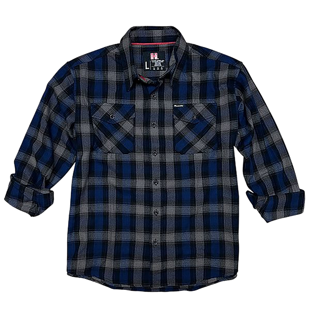 Horizon Design Flannel Shirt, Hdesign 32205  Hornady L/s Flannel        2x Navy