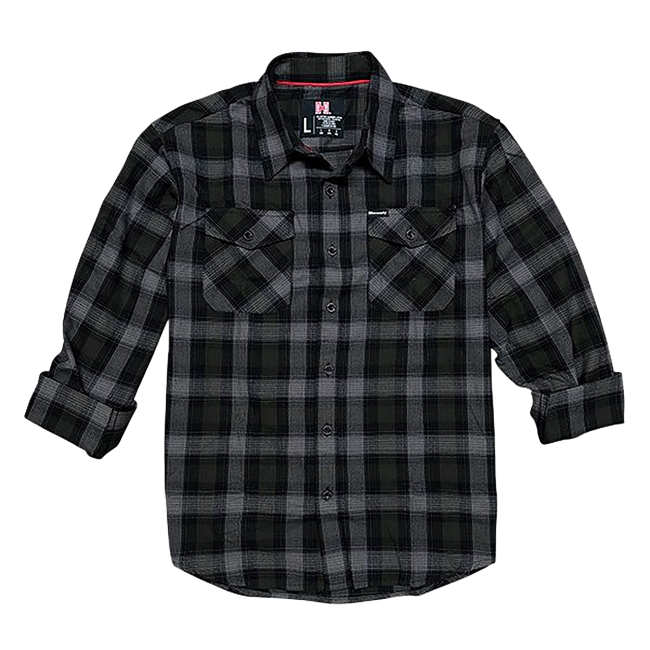 Horizon Design Flannel Shirt, Hdesign 32213  Hornady L/s Flannel        Lg Olive