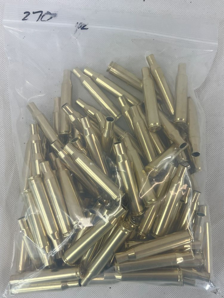 Cleaned 270 Winchester Reloading Brass - 100 pieces