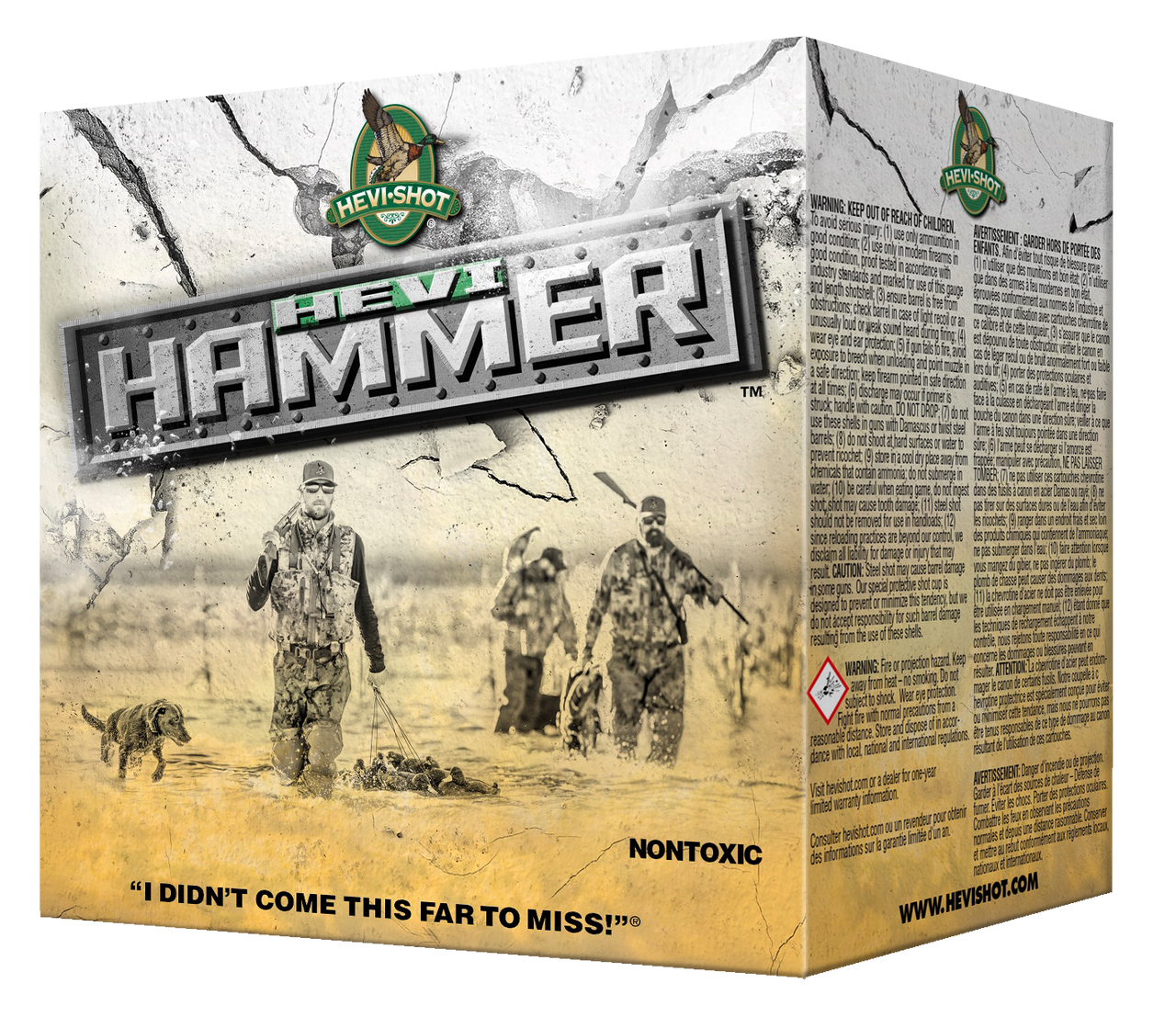 HEVI-Shot HS28304 HEVI-Hammer 12 Gauge 3.50" 1 1/2 oz 4 Shot 25 Per Box HEVI-Shot HS28304 HEVI-Hammer 12 Gauge 3.50" 1 1/2 oz 4 Shot 25 Per Box