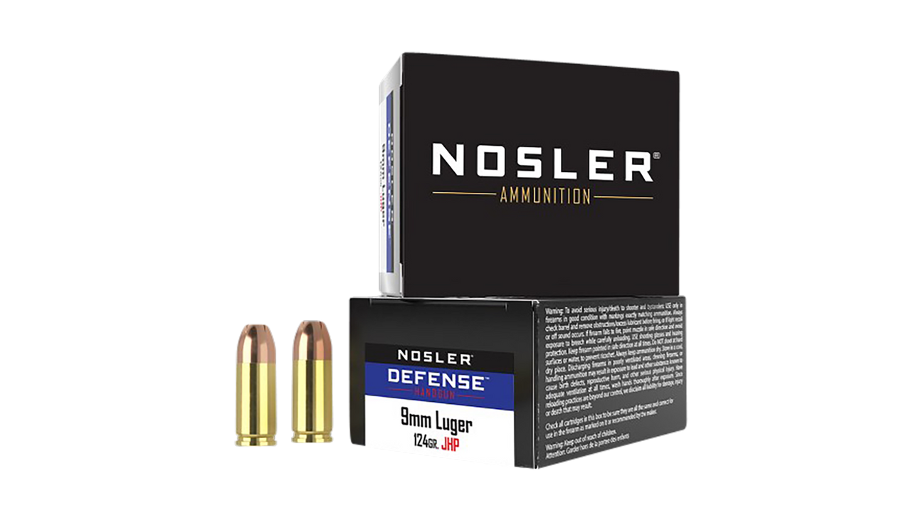 Nosler Defense, Nos 38432 Defense  9mm+p  124 Hp             20/10
