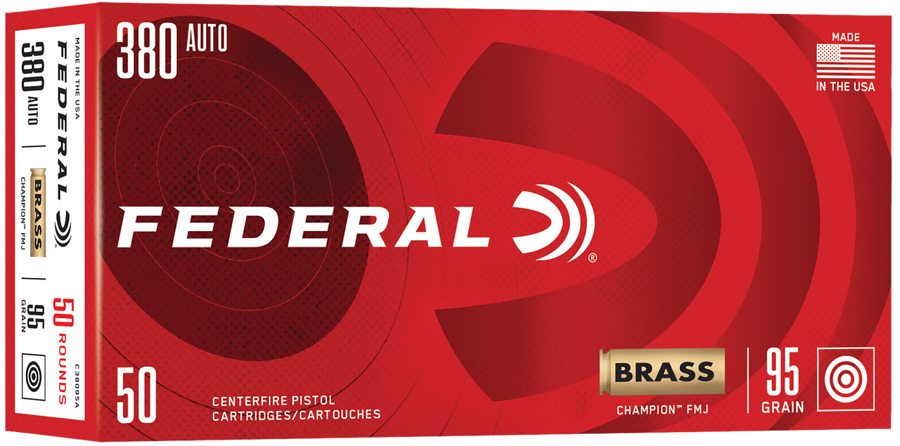 Federal , Fed C38095a        380      95 Fmj Champ     50/20