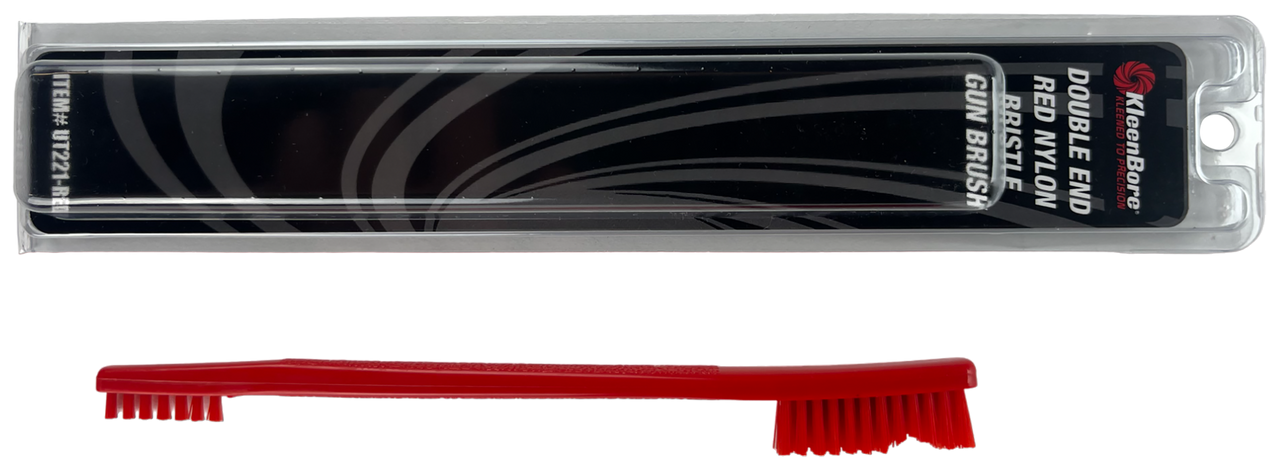 Kleen-bore Double End Brush, Kln Ut221red     Dbl End Red Nylon Brstl Gnbrush