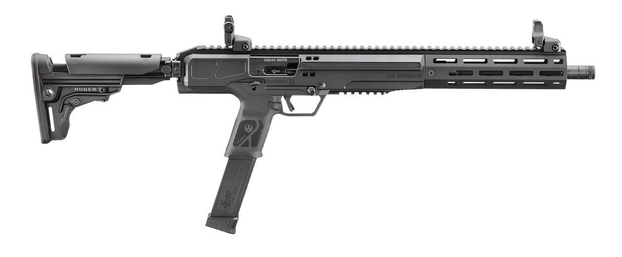 Ruger Lc Carbine, Rug 19307 Lc Carb   10mm  16.25 Fld Adj    Blk 30r