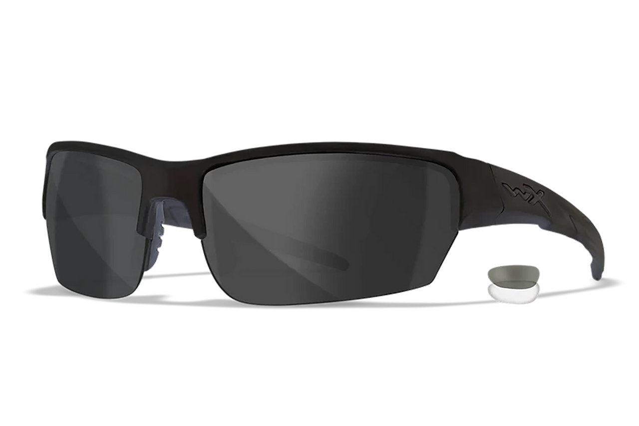Wiley X CHSAI07 SAINT  S/M Smoke Gray/Clear Lens Polycarbonate Matte Black Frame