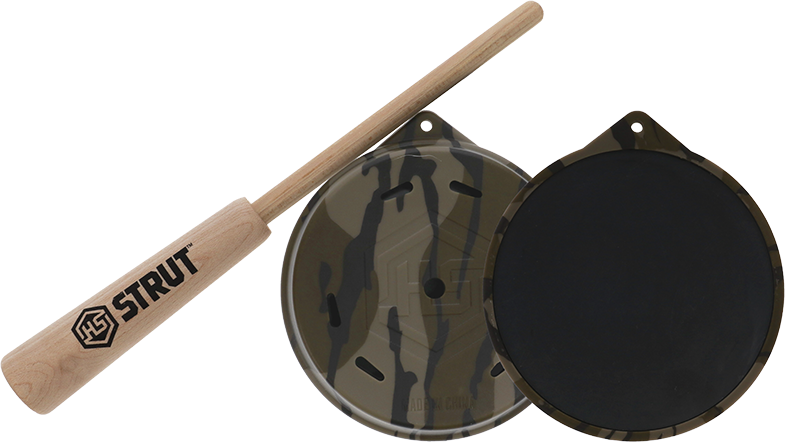 Hunters Specialties HSBBSPC Camo Cutt'R Pot Call Friction Call Attracts Turkey Species Mossy Oak Bottomland Slate