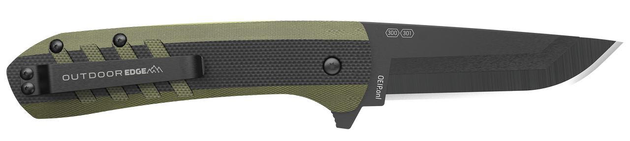 OUTDOOR EDGE VX430B-C RAZOR VX4 3.0" BLK/GRN G10