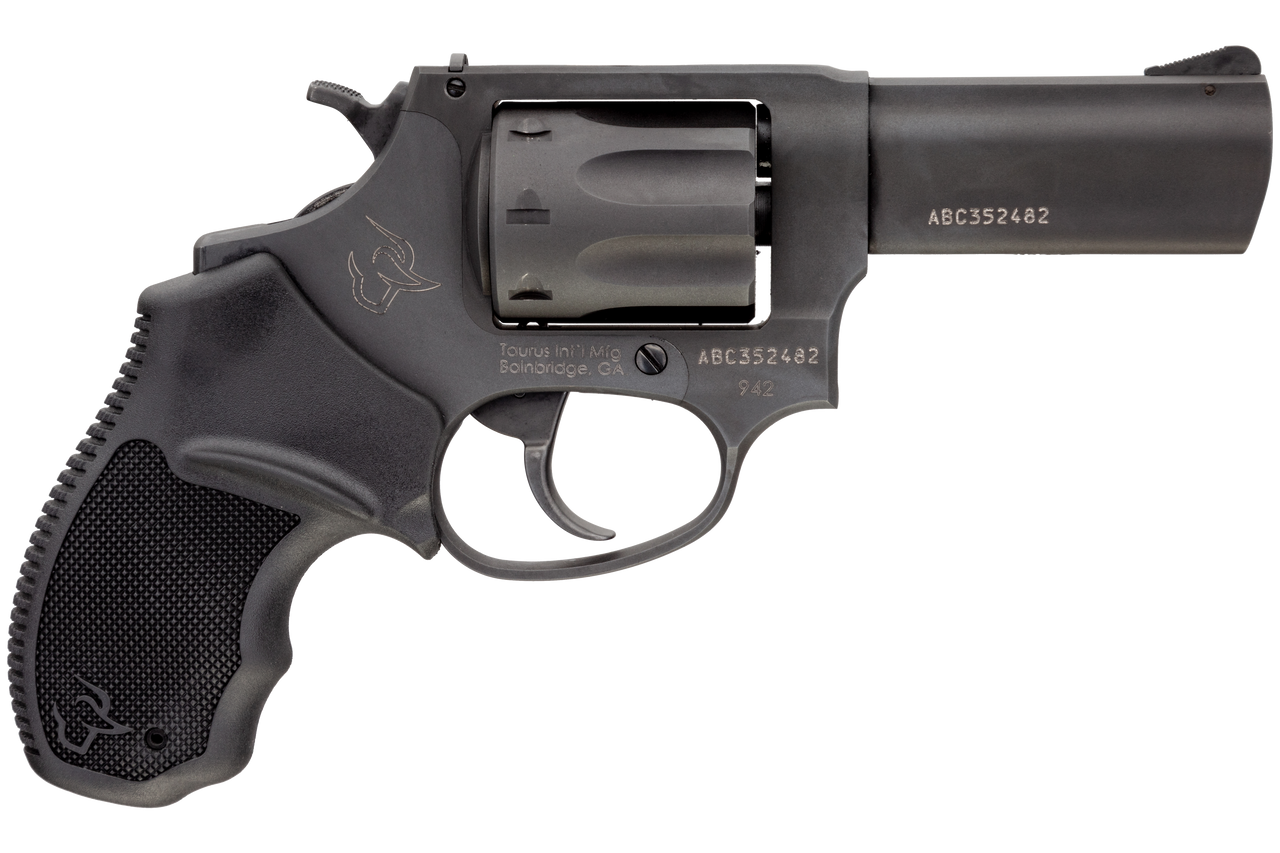 Taurus 2942031 942  22 LR 8rd 3" Barrel, Overall Matte Black Finish Steel & Finger Grooved Black Polymer Grip