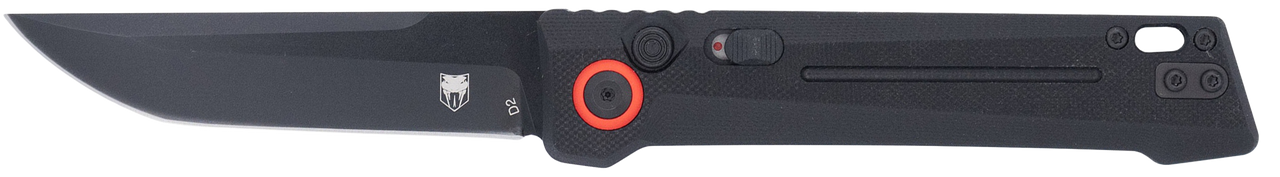 CobraTec Knives CTIFRBLK Inferno  3.50" Tanto Plain Black TiCN D2 Steel Blade, 4.75" Black Textured Handle