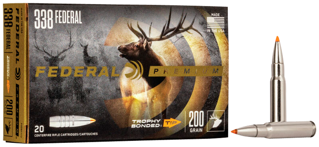 Federal PB338TT200 Trophy Bonded Tip Component Premium 338Cal 300gr 50 Per Box/4 Case